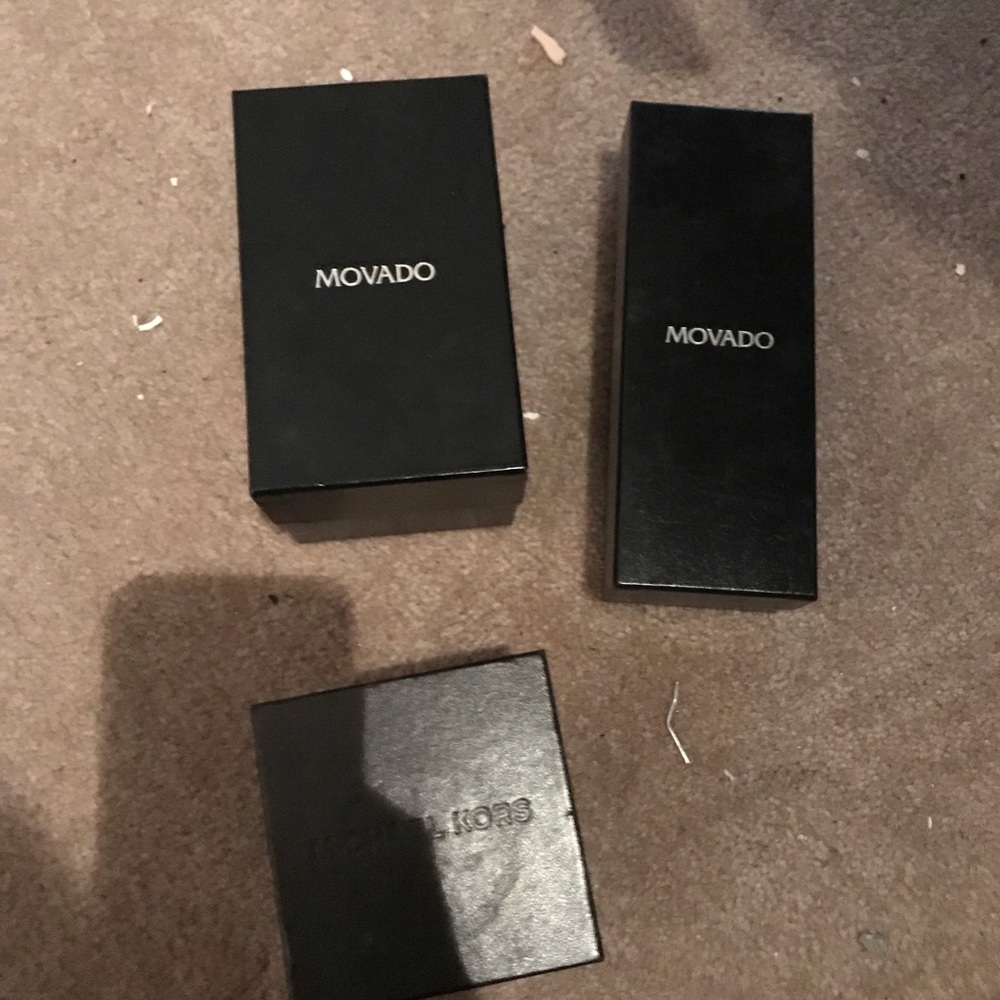 Movado (2) and michael kors boxes